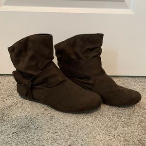 Brown Suede Ankle Boots